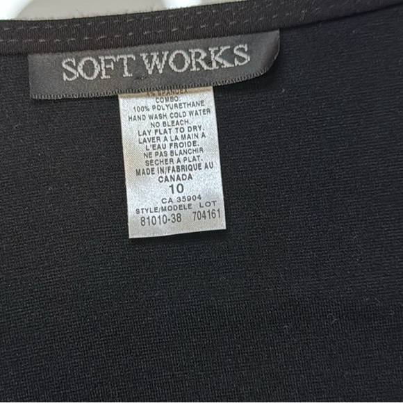 Soft Works black faux leather waterfall front jacket 10 - Picture 10 of 13